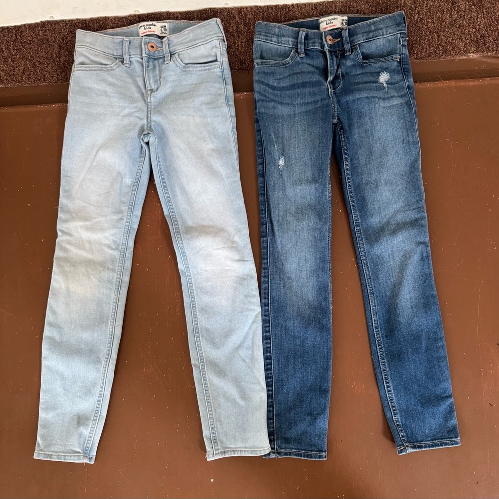 Abercrombie Kids Super Skinny Slim Jeans - Girls 9/10 - Picture 2 of 5
